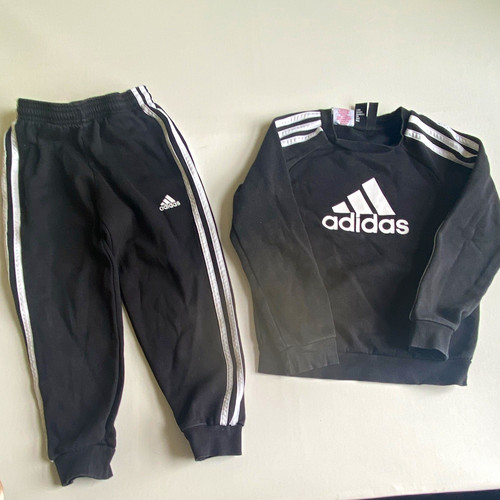Adidas boys black - black/white, 2pc