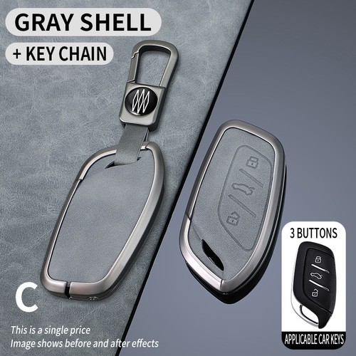 Metal leather car key - case, fob