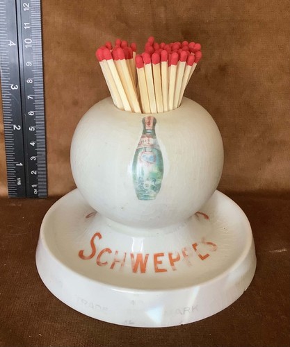 Vintage schweppes match holder - schweppes,