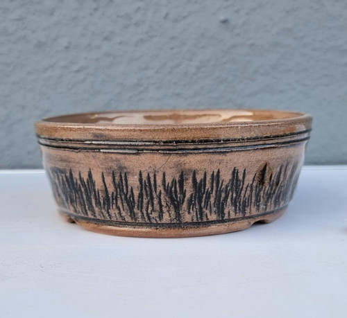 Round bonsai pot 14cm - bonsai,