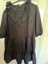 Ladies Black Top Plus Frill