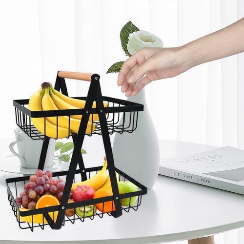 Tier fruit basket handle - basket,