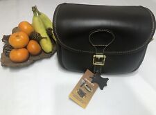 Leather Cartridge Bag with Shoulder Strap 10 x 9 x 5 inch/  26 x 21 x 12 cm
