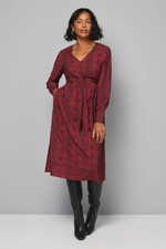 Wallis Red Fit & Flare Dress Womens Daywear Dresses