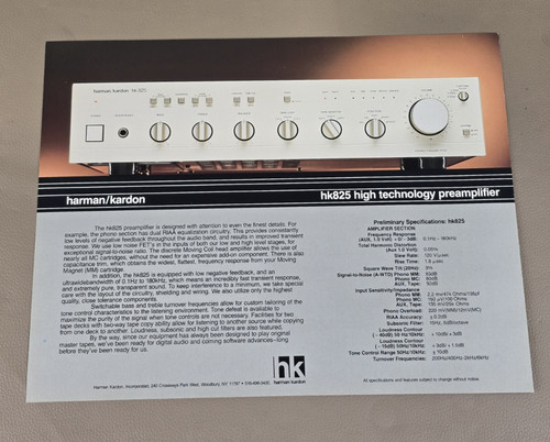 Harman kardon hk825 - harman/kardon, brochure