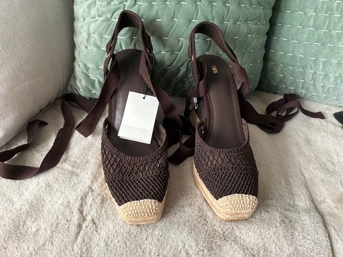Zara brown woven top - brown,