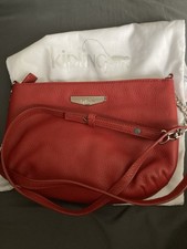 Kipling red crossbody leather bag