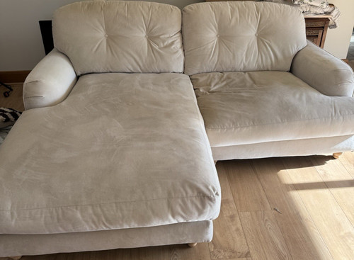 Dunelm beige fabric sofa with - sofa,