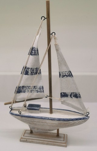 Driftwood model sail boat - sail, boat..