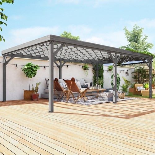 Outsunny outdoor wood pergola - outsunny,