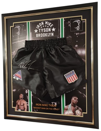 Framed mike tyson signed - framed,