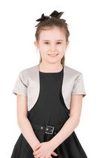 Girls Satin Short Sleeve Party