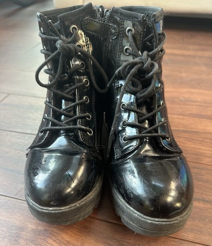Next girls black patent ankle - next,