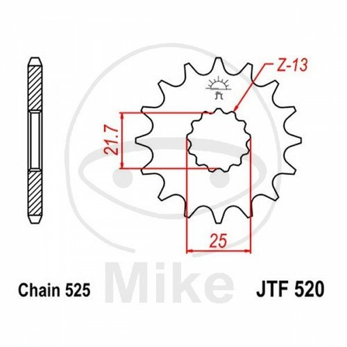 Sprocket z17 525 726 11 - 525, 726.34.11