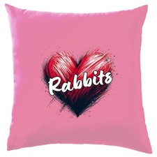 Love Heart Rabbits - Cushion -