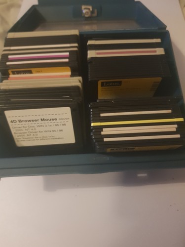 Floppy disks in - disk, box