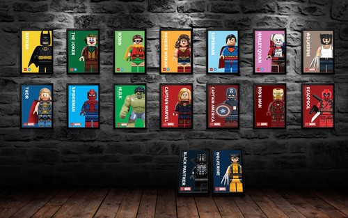 Lego superhero poster print - lego,