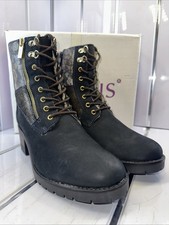 Ladies Lotus Ankle Boots Size 8, Lovely Leather Uppers, Dual Fastner, Zip & Lace