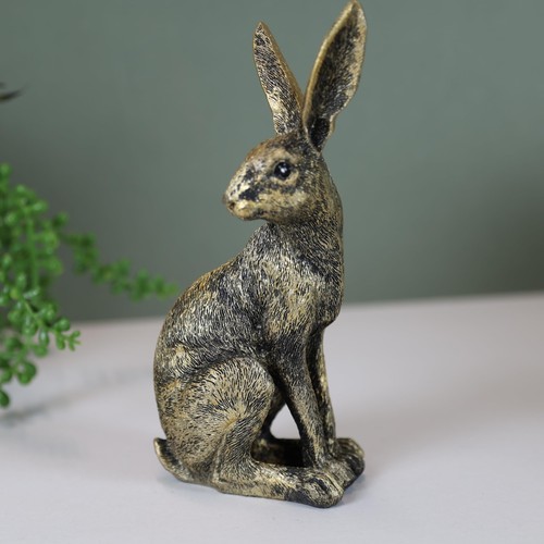 Antique gold sitting hare - antique,