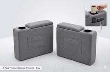 Grey Sofa Armrests Pair Cup