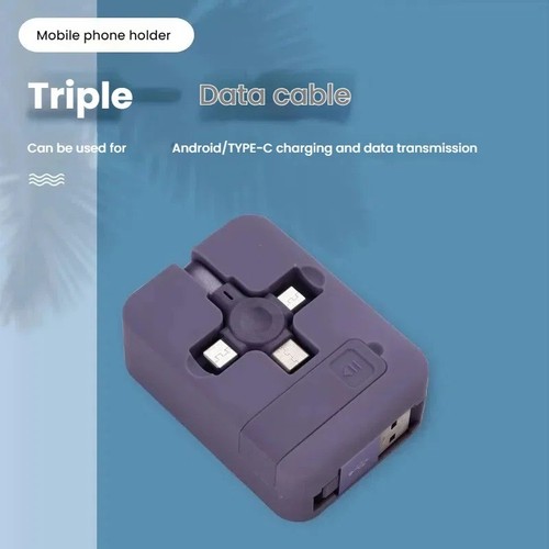 Retractable usb charger - 3-in-1,
