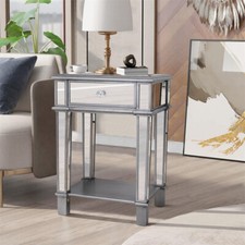 Drawer glass side table - drawer,