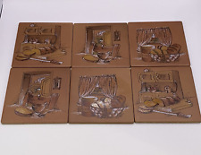 6 Vintage Italian Ceramic Wall