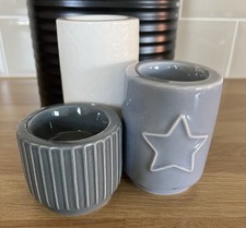 Tea Light Candle Holder Set Of 3, Boxed Gift Set Of 3, Star Design, New Open Box