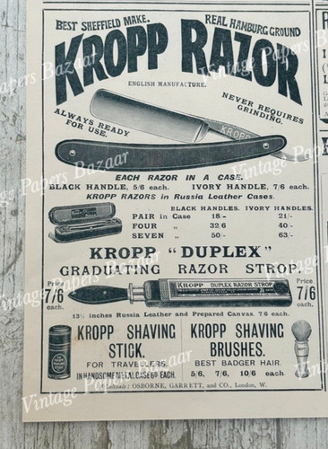 Kropp shaving razor - razor, sheffield