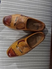 Vintage Dutch Wooden Clogs Circa 1967 Mens