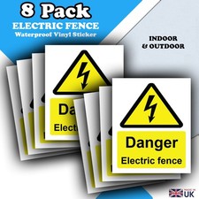 8 Pack - Danger Electric Fence
