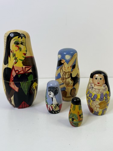 Vintage nesting dolls signed - nesting,