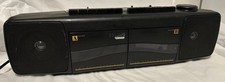 Philips AW7092 Boombox Stereo Cassette Radio Twin Tape Dual Deck See Description