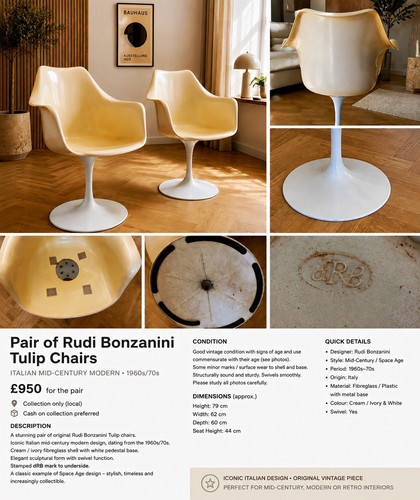 Pair rudi bonzanini - of, tulip