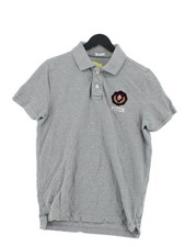 Abercrombie & Fitch Men's Polo M Grey 100% Cotton Basic