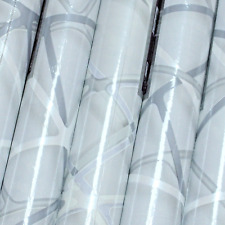 6 Rolls Grey White Wallpaper Geometric Lines 3D Effect Slightly Imperfect Vinyl