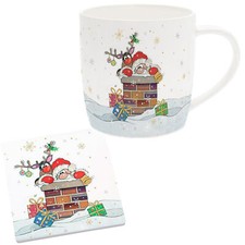 Christmas Mug Coaster Glass