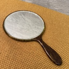Hand Mirror 1940s Oval Faux