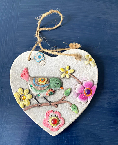 The works hanging heart - heart, plaque