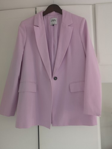 Zara women pink blazer size - pink,