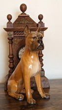 Vintage Large Sitting Boxer by Göbel No. 30012-33  Height 34cm. Made In Germany 
