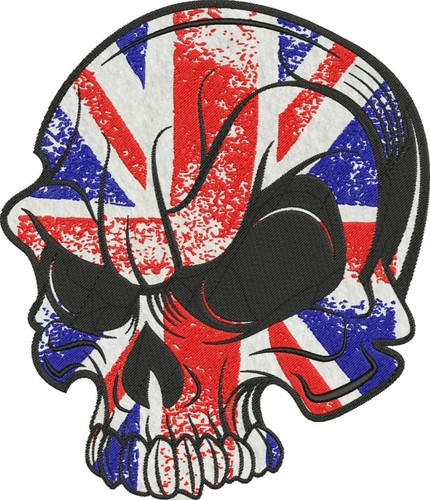 Skull backpatch embroidery - uk, backpatch,