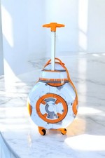 Star Wars BB-8 Hard Shell Rolling Suitcase/Star Wars Lunch Tote Box Bag Combo