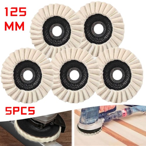 5pc 125mm wool flap felt - 5",