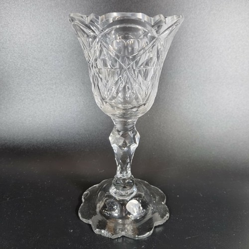 Unusual antique cut glass - cut, wine