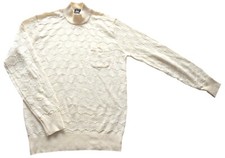Vintage 60s Jumper Japanese Cream Geometric Retro Indie Boho Mod 8