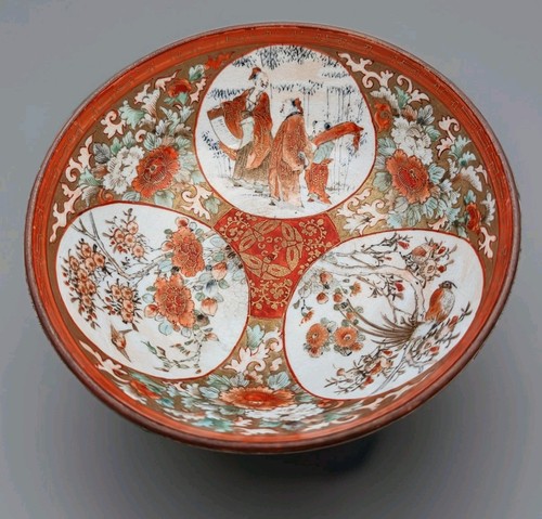Antique meiji kutani - meiji, bowl