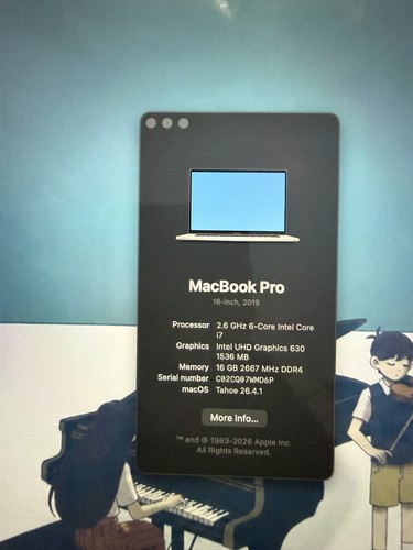 Apple macbook pro i7 - pro, i7-9750h
