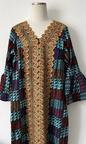 African print embroidered maxi - african,