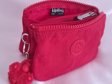 Kipling Red Creativity S Purse With ELMO Monkey Used Excellent Condition 
